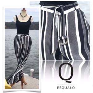 Esqualo Striped Wide Leg Pants